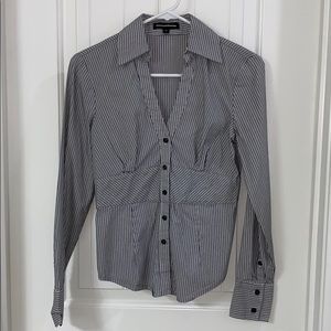 White & Grey, long sleeve button down